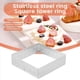 thumbnail image 4 of Anillo Perforado para Tartas Moldes para Tartaletas de Acero Inoxidable Forma Cuadrada Molde para Tartas CíRculo Herramienta para Hornear Pasteles Franceses, Paquete de 5, 4 of 5