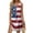 Dark Blue, variant on Womens A-Line Dresses Wrap Summer V Neck Dress Sleeveless Independence Day Casual Flag Pattern Sundress