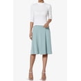 thumbnail image 6 of Women's PLUS Simple Foldover Stretch A-Line Flared Knee Length Skirt Comfy Stylish, 6 of 7