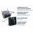 thumbnail image 2 of CPU Cooler Fan for Intel i3 i5 i7 LGA115 1151 1155 1156 1200 - Quiet Aluminum Heatsink, Easy Install Desktop Cooling(7R70G) –Desktop PC Cooling Solution, 2 of 7