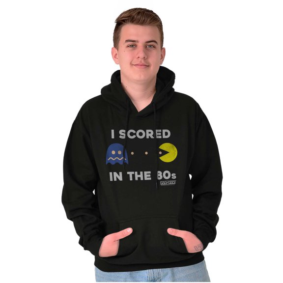 Scored In 80s Pac Man Video Game Hoodie Sweatshirt Women Men Brisco Brands S