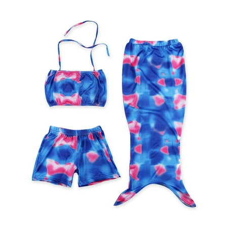 

EmmababyBaby 3PCS Mermaid Swimsuit Colorful Adjustable Straps Swimsuit Suit