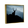 thumbnail image 5 of Stupell Industries Elk Silhouette At Dusk Deep Blue Night Sky Photograph Metallic Gold Floating Framed Canvas Print Wall Art, Design by James Dobson, 5 of 5
