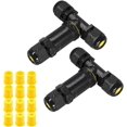thumbnail image 1 of Conector de cable exterior de caja de conexiones impermeable tipo T, conector de cable de 3 vías impermeable IP68 Acoplador de funda exterior para diámetro de cable de Ø4-14 mm, 1 of 7