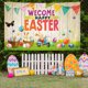 thumbnail image 5 of Xihbxyly Telón de Fondo de Pascua, Tela para Fotografía con Corona de Primavera Vibrante, Diseño Festivo Colorido, Ligero y Fácil de Colgar, Perfecto para Fiestas y Celebraciones, Ideal para Eventos, 5 of 7