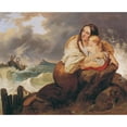 thumbnail image 2 of Josef Danhauser 24x20 Gold Ornate Framed and Double Matted Museum Art Print Titled - The Shipwrecked (1837), 2 of 4
