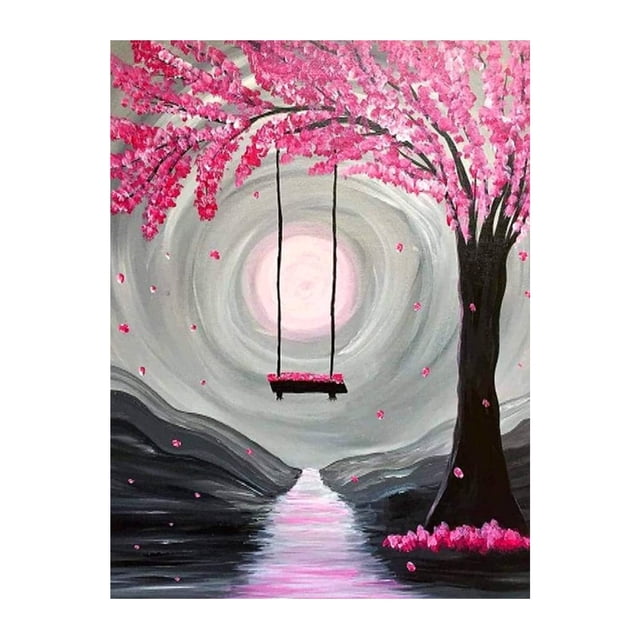 FlyFlise Kit de Peinture Diamant 5D Fleur Rose Arts DIY