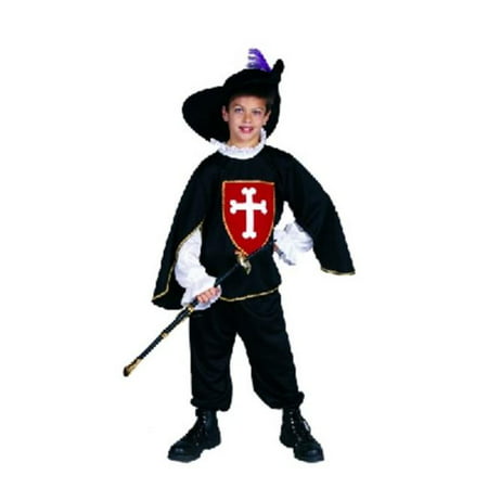 RG Costumes 90177-BK-S Black Musketeer Boy Costume - Size Child-Small