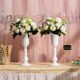 thumbnail image 3 of Centro de mesa blanco decorativo 2 piezas Florero de metal, Florero de centro de mesa de boda para decoración de fiesta de cumpleaños, Arreglos de flores artificiales 31.9cm Alto Ormromra LHH-0761, 3 of 5