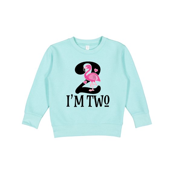 Inktastic 2nd Birthday Party Girls Flamingo Toddler Sweatshirt