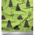 thumbnail image 1 of Soimoi Green Rayon Fabric Stencil Tree Printed Craft Fabric by the Yard 42 Inch Wide, 1 of 3