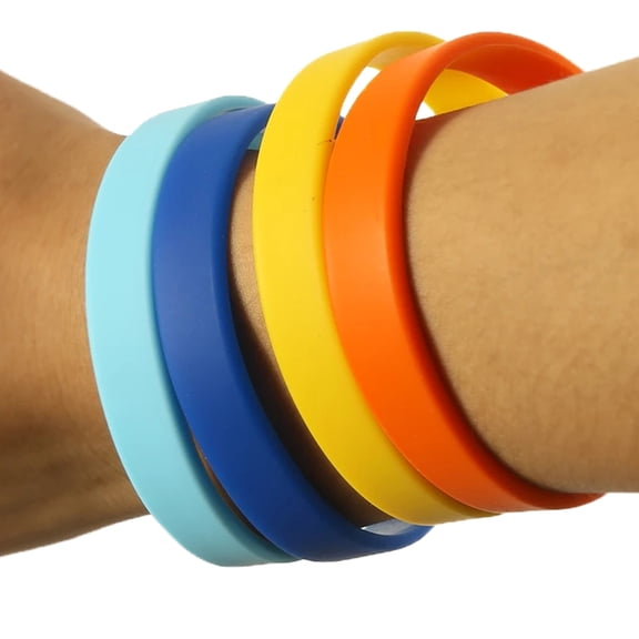 12Pcs Silicone Bracelets Rubber Wristbands for Kids Teens Adults