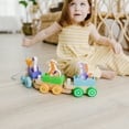 thumbnail image 6 of Melissa & Doug First Play Wooden Rocking Farm Animals Pull Train, 6 of 10