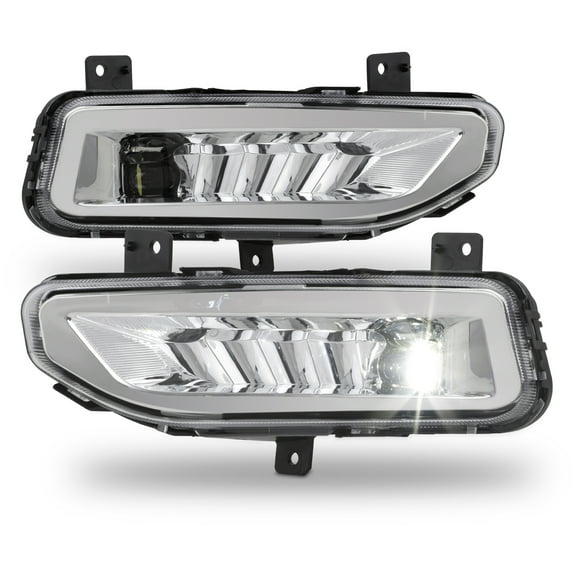 AKKON - Fit 2022 2023 2024 Nissan Frontier OE Style LED Fog Lights Front Bumper Lamp w/Switch Kit Assembly Driver - Passenger Chrome Set