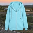 thumbnail image 5 of Hvyesh Women's Zip Up Hoodies Casual Fleece Long Sleeve Sweatshirts Fall Winter Track Jackets with Pockets, 5 of 6