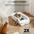 thumbnail image 5 of imerelez Smart Cat Litter Box – Wide Opening Auto-Clean for Extra Large Cats (71-90lbs), ABS Material, Wifi/App Control with LED Display, Cream White, 29.9”L x19.6”W x19.6”H, 5 of 10