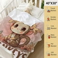 thumbnail image 2 of Monkey Blanket Gifts for Girl Woman Flannel Fleece Just A Girl Who Loves Monkeys Blankets Gift for Family Friend Kids Adult Couch Bedroom Birthdays 50X60 in for Teens, 2 of 6
