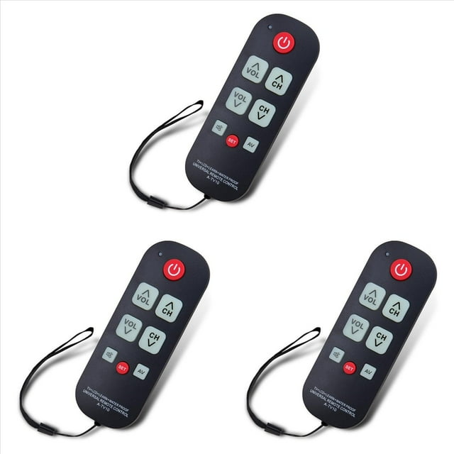 3X Control Remoto de TV A-TV10 para Personas Mayores, Control Remoto Universal Simple A Prueba de Agua con Luz LED para Todos los Modelos de TV
