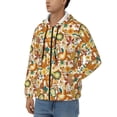 thumbnail image 3 of Uemuo Vintage Floral for Men's Fashion Full-zip Hoodies & Sweatshirts with Kangaroo Pocket, Zip-up Hooded Sweatshirt, Moisture Wicking & Breathable-Large, 3 of 5