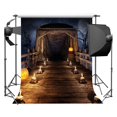 thumbnail image 2 of BSDHOME Polyester Halloween Photography Backdrop Photo Background Studio Prop 5x7ft Skull Chalet, 2 of 3