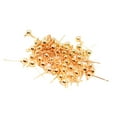 thumbnail image 1 of simhoa 50pcs Ear Pin Studs Solid Ball Post with Loop Earring Findings DIY Gold, 1 of 6