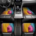 thumbnail image 6 of Sikiie Bright Pink Chair Car Foot Mat Set of 4 Pieces Basics Universal Fit Rubber Carpet Floor Mats For Car SUV Van & Truck, 26.8"L x 17.3"W (Front), 13"L x 17.3"W(Rear), 6 of 6