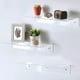 thumbnail image 3 of Estantería flotante de pared de 2 piezas, estantes de pared de plástico transparente para sala de estar y baño, 3 of 6