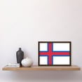 thumbnail image 2 of Faroe Islands National Flag Patriotic Vexillology World Flags Country Region Poster Artwork Framed Wall Art Print A4, 2 of 4