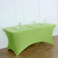 thumbnail image 2 of Balsa Circle 6 Feet Rectangular Spandex Fitted Stretchable Elastic Tablecloth Apple Green, 2 of 8
