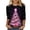 Multicolor 05, variant on Maplenight Womens Christmas T-Shirt Holiday Vacation Graphic Tees Tops Crewneck 3/4 Sleeve Fall Shirts for Women