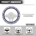 thumbnail image 7 of Yuyamidu Purple Polka Dots Steering Wheel Cover for Most Sedans Cars Winter Steering Wheel Case Soft Flannel Auto Accessories Non-Slip Steering Wheel Protector, 7 of 7
