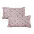 thumbnail image 4 of Home Soft Things Serenta Jacquard Rabbit Faux Fur Throw Pillow Covers 2 Piece Set, 14" x 26", Pink, 4 of 6