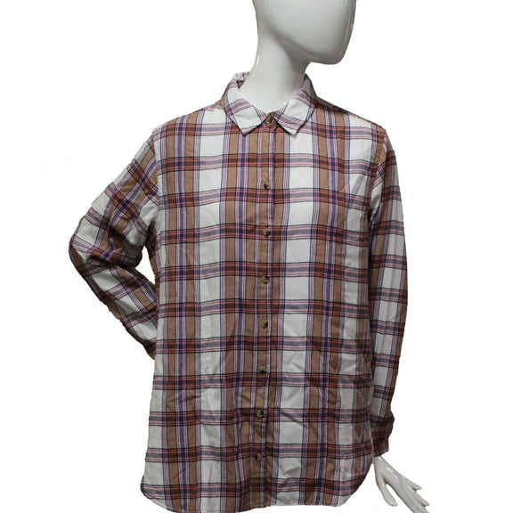 Jachs Girlfriend Women's Plaid Shirt Lightweight Cozy Super Soft Flannel New