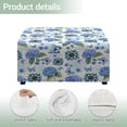thumbnail image 4 of Xoenoiee Boho Mandala Butterfly Hydrangea Print Ottoman Cover Square Stretch Slipcover for Ottomans Soft Footstool Cover Footstool Slipcover with Elastic Bottom, Machine Washable, L, 4 of 7