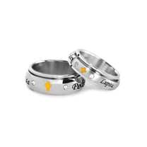 Personalized Stainless Steel Religious Couples Spinner Ring for Him