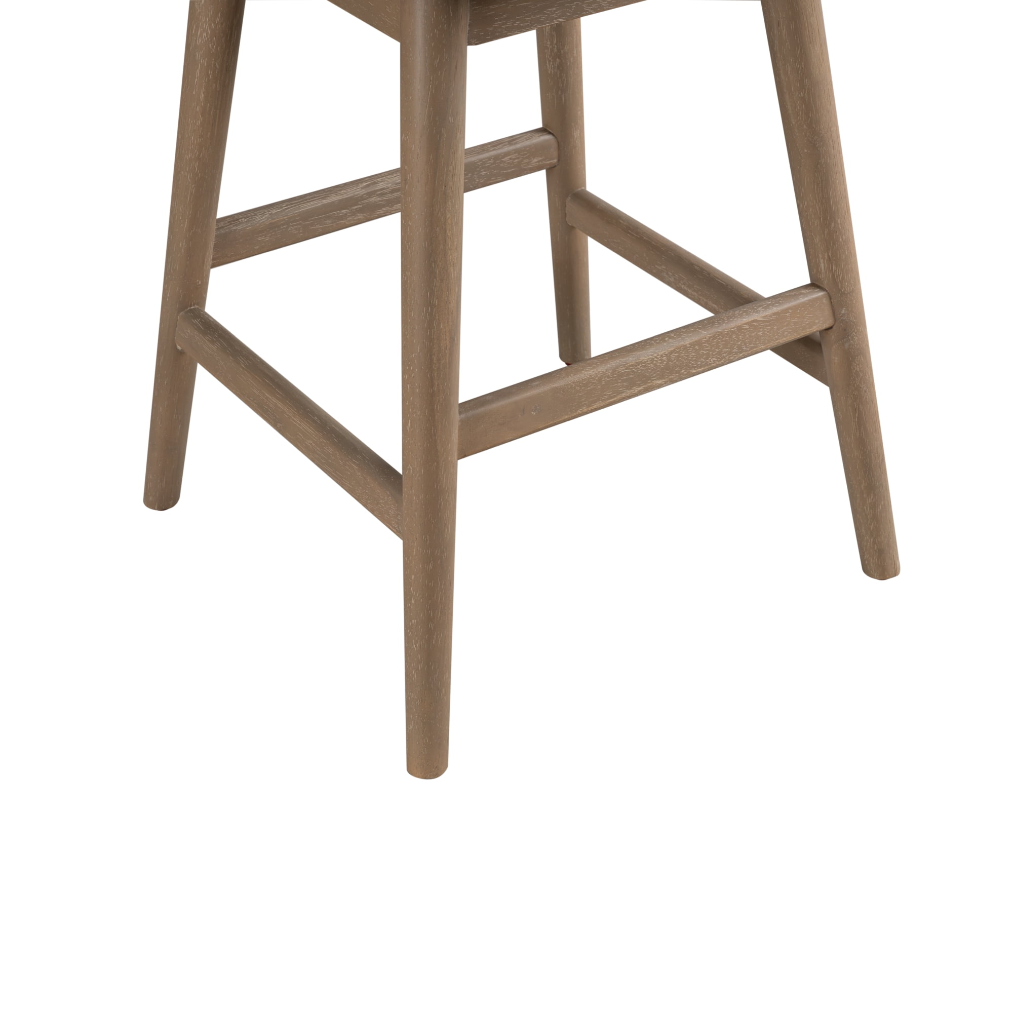 Jaxon Solid Wood Upholstered 26" Counter Height Swivel Barstool with Ancient Stone Fabric Seat - Set of 3
