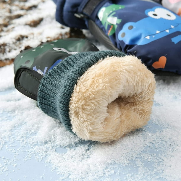 Tout-petits mitaines imperméables garçons filles bébé gants d'hiver enfants  mitaines de neige chaudes 