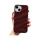 thumbnail image 1 of wonima44 Compatible with iPhone 13/iPhone 14 Case, Cute Wave Water Ripple Pattern Case for Girls Women, Slim Satin Glossy Soft Silicone TPU Bumper Shockproof Protective Phone Cover - Wine Red, 1 of 1