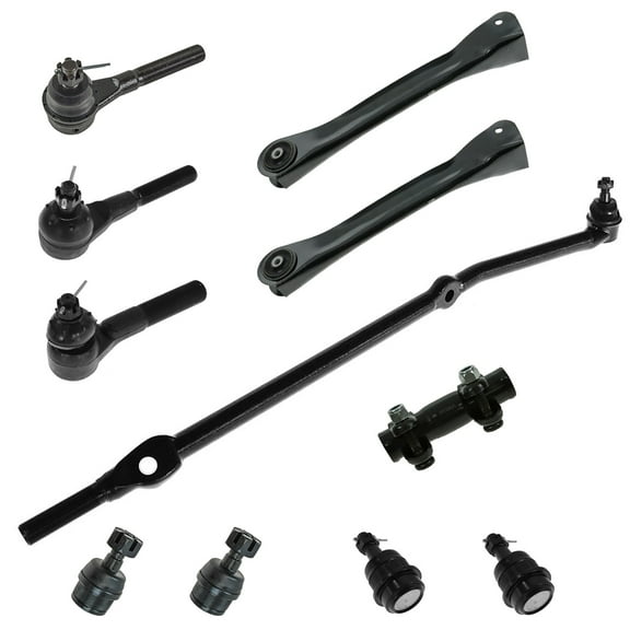 TRQ Front Upper Control Arms Tie Rod Ball Joint Drag Link Control arm Kit of 11 PSA59941
