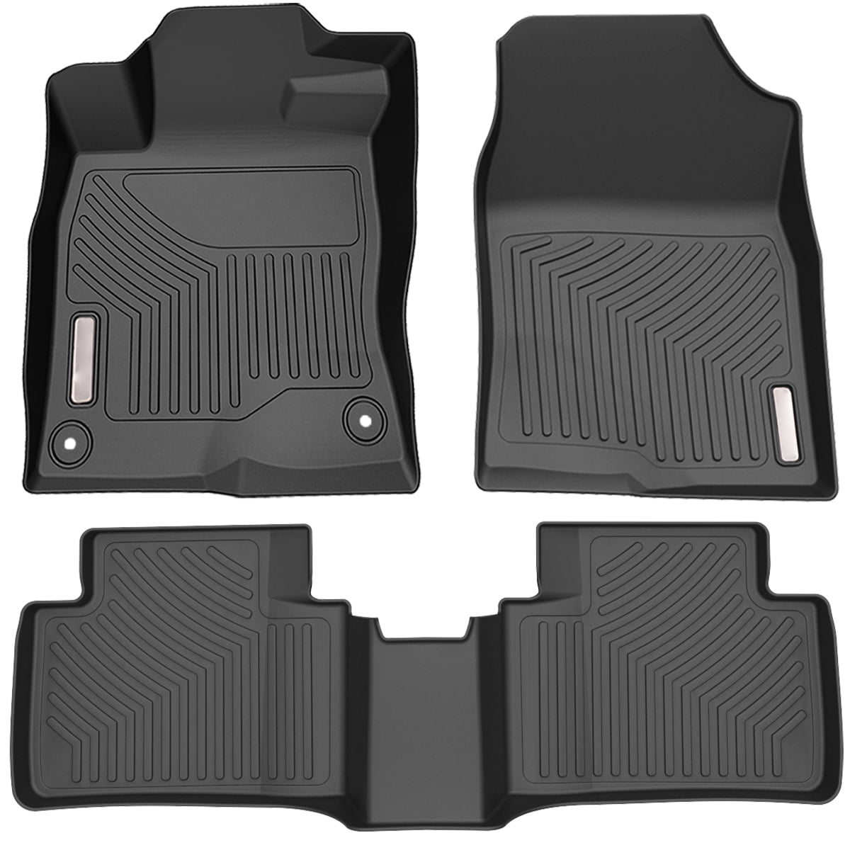 RVNI TPE Rubber Floor Mats Set Front & Rear for 2016-2021 Honda Civic Sedan Hatchback All Weather