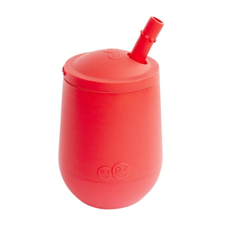 UPC: 0818156022377 | ezpz Mini Cup + Straw Training System (Coral) – 100% Silicone Training Cup for Infants + Toddlers – Designed by a Pediatric Feeding Specialist – 9 Months+