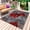 Red Gray, variant on Red Roses Outdoor Rug 4x6 Ft - Reversible Patio Rug Outdoor Camping Rugs, Valentine's Day Crystal Butterflies Floral Washable Indoor Outdoor Area Rugs, Non-Slip Outdoor Carpet Runner for Deck/Porch