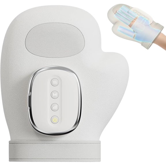 3-in-1 Hand Massager with Heat & Compression, Smart Shiatsu Hand Massager for Arthritis & Carpal Tunnel, 13 Airbags, 3 Modes 5 Gears, Cordless Rechargeable