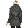 thumbnail image 2 of London Fog Faux Fur Collar Puffer Coat - Gun Metal - Small, 2 of 3