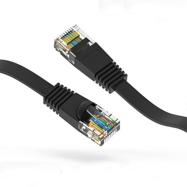 4ft Cat6 Flat Ethernet Network Cable Black