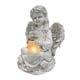 thumbnail image 2 of Esculturas de lámpara solar de jardín, estatua de resina, estatuilla artística de jardín, estatua de decoración de jardín, adorno de estatua decorativa de Niña shamjiam Estatuilla de ángel, 2 of 8