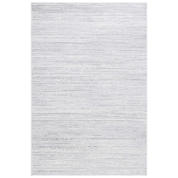 SAFAVIEH Hanna Trinity Striped Area Rug, Ivory/Light Grey, 8' x 10'
