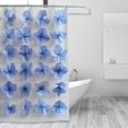 thumbnail image 4 of Flowers Cobalt Blue Shower Curta inch 72x72 inch For Bathroom, Waterproof Fabric Quick Dry Soft Decoration Set, 4 of 5