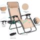 thumbnail image 3 of Tumbona Plegable Jardin, Incluye Soporte para Bebidas, Almohada, Respaldo y Reposabrazos Ajustables, Tumbona Ergonómica y Transpirable para el Almuerzo, Beige esquí esquí Gafas de esquí, 3 of 5