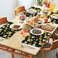 thumbnail image 2 of Vintage Sunflower Placemats Set of 4, Machine Washable Heat Resistant Linen Table Mats with Boho Floral Pattern Featuring Yellow Blooms and Rustic Bees and Butterflies, 2 of 6